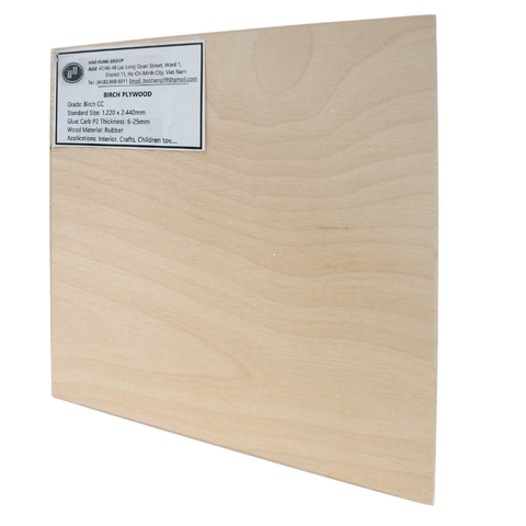 High Quality Anti-Slip CC Grade Reused Birch Plywood Heavy-Duty 6-8 Times Vietnam Manufacturer E0 Formaldehyde Emission