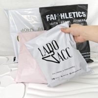 Sacs d'expédition de luxe personnalisés avec logo imprimé, sacs d'expédition en polyéthylène noir imprimés
