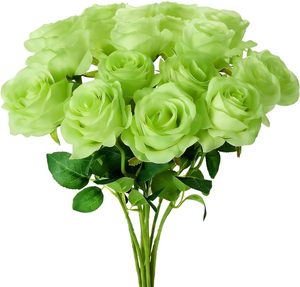 Roses artificielles au toucher réel, fleurs réalistes, arrangements floraux de mariage, fausses roses longue durée, vente en gros - Product Image 2