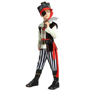 Disfraz de Pirata Jack Sparrow de Anime para Halloween, Carnaval, Fiesta Pirata para Niños, con Sombrero y Parche para el Ojo, Talla Personalizada - Product Image 1