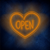 Enseigne électronique personnalisée enseigne lumineuse LED coeur ouvert Livraison gratuite