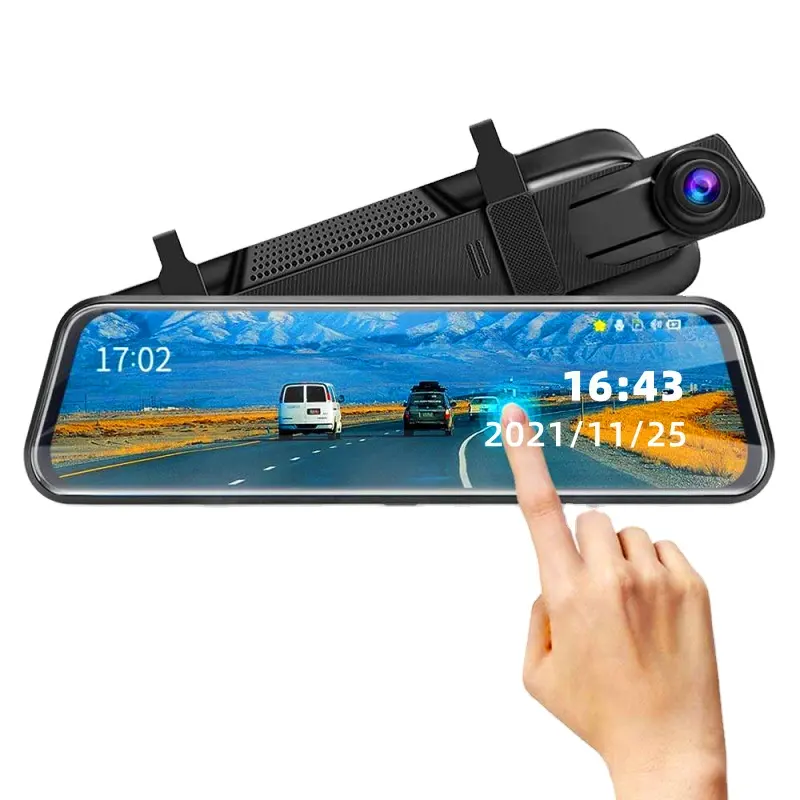 10inch car newest hd 1080p rearview mirror review automobile data driving recorder 4g camera mirror CY-888 car DVR Universal