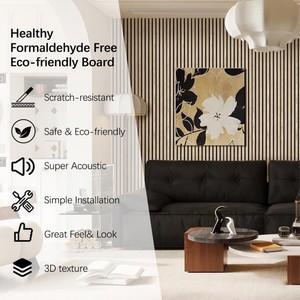 Paneles Acústicos de Madera Akupanel Ecológicos Modernos de 21 mm, Resistentes al Fuego, Aislantes del Ruido, para Paredes de Hogar, Oficina, Hotel y Sala de Estar - Product Image 5