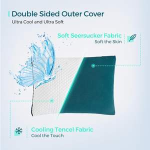 เตียงทำความเย็นโฟมความจำมาตรฐานสามารถซักได้หมอนสำหรับหลังข้างท้องนอน - Product Image 2