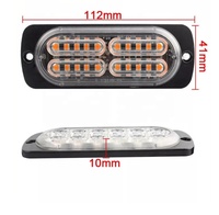 Feux de signalisation à LED stroboscopiques DC 12V 20SMD, lampe clignotante latérale pour voiture, feux de signalisation d'urgence, balises de circulation automobile