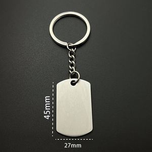 Mirror Shield Shaped Pendant Stainless Steel Keychain Laser Engraved logo Printed Blank Material Promotional Gift - Product Image 4
