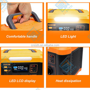Station d'alimentation portable solaire de grande capacité 500W pour les campeurs, stockage d'énergie en plein air, source d'alimentation - Product Image 3