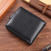 Dompet Koin Pendek Anti Maling Pria Grosir, Kancing, Model Terbaru, Ultra Tipis, Kulit PU, Dompet Bisnis, Pasokan Lintas Negara