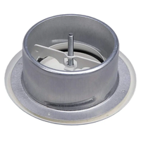 Vanne à disque en acier inoxydable blanc de 100mm diffuseur d'aération de plafond rond ajusté dans le sens des aiguilles d'une montre pour climatiseur HVAC