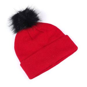 Real Raccoon Fur <strong>Pompons</strong> Beanie Children's Winter <strong>Hat</strong> Women's Beanie <strong>Hat</strong> Crocheted <strong>Hat</strong>