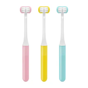 Produit best-seller Brosse à dents 3 faces en forme de U pour bébés de 3 à 5 ans