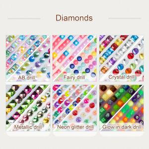 Kits de pintura de diamantes 5D DIY, diamantes de imitación, bordado de diamantes, imágenes artesanales, colorido, taladro completo, <span class=keywords><strong>cristal</strong></span> <span class=keywords><strong>para</strong></span> adultos y niños - Product Image 4