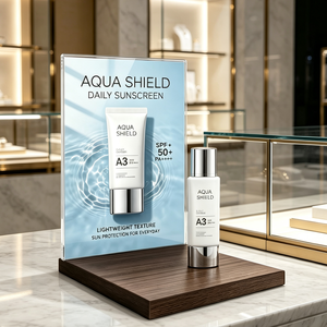 Espositore Moderno in Lucite per Cosmetici, Vetrina Unica in <span class=keywords><strong>Plexiglass</strong></span> per Trucchi, Organizer per Gioielli e Orologi da Boutique - Product Image 1
