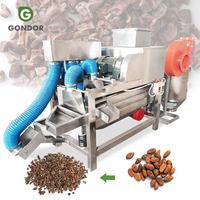 Machine à décortiquer, écaler et éventiler le cacao, les fèves de café et les grains de cacao