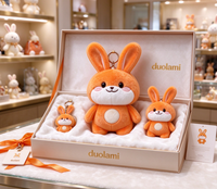 Porte-clés Lapin en Peluche Personnalisé, Adorable Jouet en Peluche Lapin Rembourré pour Cadeaux Promotionnels, Peluches Animaux Doux Personnalisables OEM ODM