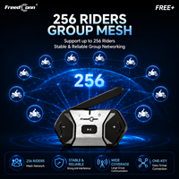 Intercom FreedConn FREE+ Mesh pour 256 motards, communication de groupe, portée de 2 km, réduction de bruit DSP, casque IP67