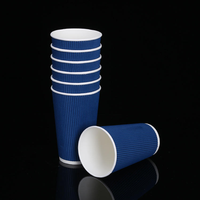 Gobelet à café en papier isotherme à double paroi de haute qualité, imprimé sur mesure, pour emporter, pour latte chaud, cappuccino
