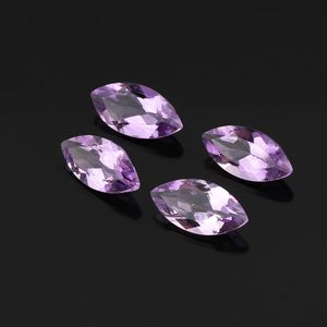 YASHEE Gema de amatista natural con corte marquesa de 12x6 mm, color púrpura, para la fabricación de joyas - Product Image 2