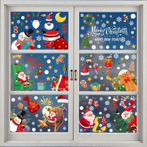 Ensemble d'autocollants de Noël mignons et amusants avec des motifs du Père Noël, des <span class=keywords><strong>rennes</strong></span> et des inscriptions Joyeux Noël pour les décorations de fêtes et les boutiques - Product Image 1