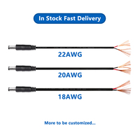 Personnalisation en usine – Prise mâle DC 5,5x2,1 mm avec isolation PVC pour appareils électroménagers 12V/24V, caméras de vidéosurveillance, routeurs et bandes LED