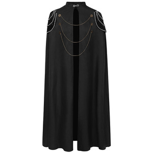 Capa Vintage Borgoña Euroamericana 2025 para Hombre y <span class=keywords><strong>Mujer</strong></span>, Capa con Cuentas y Cadena para Halloween, Unisex, Talla Única - Product Image 2