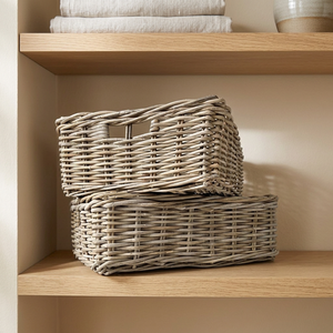 Panier en rotin tressé à la main de style moderne, matériau naturel, taille XL, écologique, multifonctionnel pour le pain, les fruits et les légumes - Product Image 3