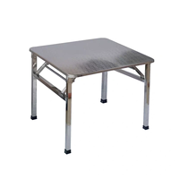 Table de restaurant pliable, design moderne en métal carré, style antique, portable, gain de place, mobilier commercial