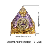 6cm Kristallkies-Pyramide Handgefertigte Kunsthandwerkskunst Heimdekoration und Heilung