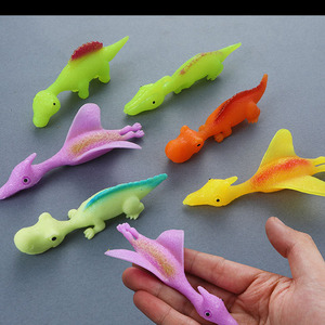 Jouets muraux collants en TPR pour enfants en gros, lance-pierres, catapulte, dinosaures volants au doigt, jouet lance-pierres, jouets pour bébés - Product Image 2