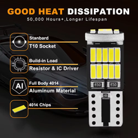 10 Stück T10 W5W LED-Glühbirnen CANBUS Auto-Innenraumbeleuchtung Tür Handschuhfach Kofferraum Kennzeichenbeleuchtung 12V 4014-26MSD 7000K Weiß Eisblau