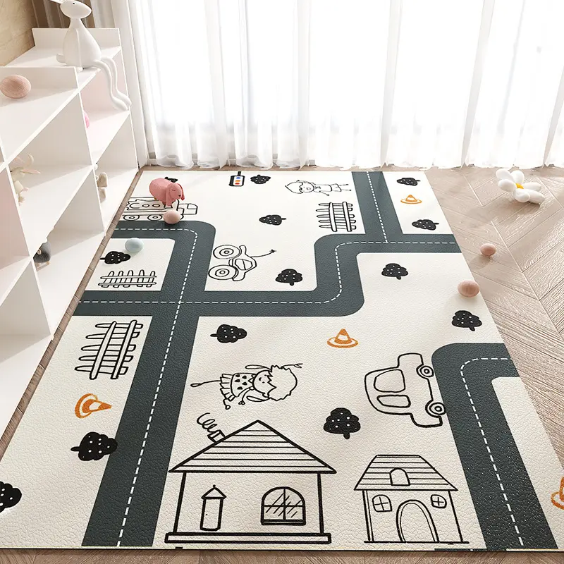 Centre d'activités ODM OEM en cuir PU pour bébé Tapis de jeu à ramper amusant pour le ventre Tapis de sol pour enfants