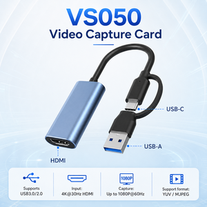 Carte de capture vidéo USB 3.0 HDMI 1080P60Hz 4K, entrée Type-C/A double port, Plug & Play pour diffusion en direct, caméra, Android, PC - Product Image 1