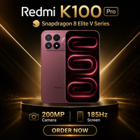 Smartphone Redmi K100 Pro 5G, Snapdragon 8 Elite V Series, écran AMOLED 185 Hz, appareil photo 200 MP avec OIS, Xiaomi HyperOS 3, mobile haut de gamme