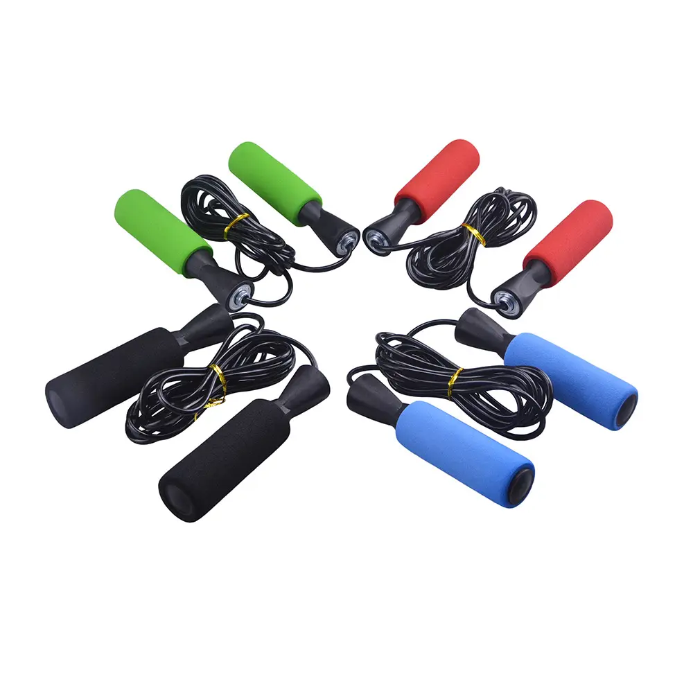 Foam Handle Bearing Skipping Rope PVC Sports Fitness Equipment For Home Gym Exercise Cardio Jump Training Workout