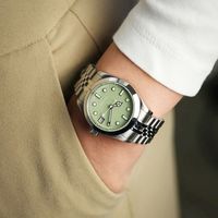 Montres de luxe pour hommes avec logo personnalisé, boîtier en acier inoxydable 316L, montre automatique mécanique de haute qualité avec saphir luminescent, OEM