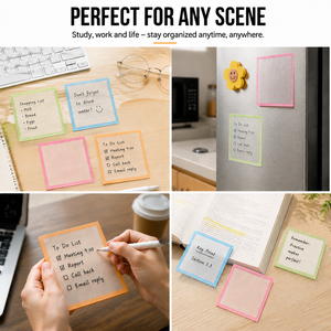 Custom PET Frosted Sticky Notes, Transparent & Writable Square Sticky Notes, Strong Adhesive, Multi-Color Border, CustomizableIP - Product Image 3
