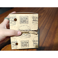 Boîte à hamburger de qualité supérieure, portable, facile à ouvrir, avec fermeture éclair recyclée, emballage alimentaire, logo personnalisé