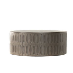 Table basse ronde en ciment minimaliste moderne, table centrale en béton GFRC imperméable pour extérieur, vente en gros, usine du Vietnam - Product Image 3