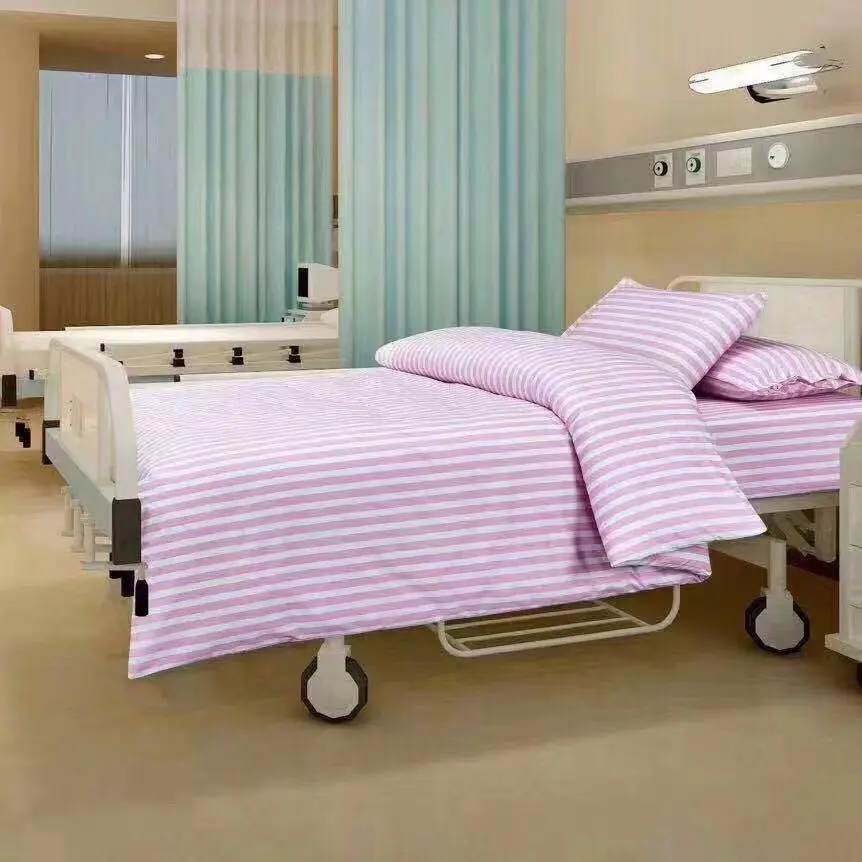 Krankenhaus Bettlaken Benutzer definierte Bettwäsche Krankenhaus Hotel Bettwäsche Set 3 Stück Mikro faser Bettlaken Abdeckung Kissen bezug
