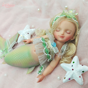Poupée sirène reborn réaliste miniature de 25 cm, 10 pouces, en silicone, faite à la main, pour enfants et collectionneurs - Product Image 5