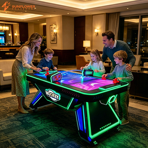 Table de hockey sur air futuriste pour enfants, robuste, anti-choc, machine de jeu de loisirs d'intérieur à monnayeur pour bars sportifs, salons et maisons de fête - Product Image 1