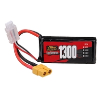 Haute qualité 1300mAh 7.4v 2S RC voitures avions bateaux batterie Lipo avec connecteur XT60 pour batterie de Drone UAV