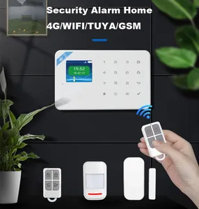TUYA Smart Home Système d'alarme incendie GSM & WIFI Sécurité personnelle Système d'alarme de sécurité domestique avec détection de fumée Alarmes personnelles