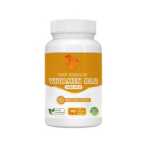 Tabletas de Vitamina B12 OEM ODM con Vitamina B12 que Ayudan a Facilitar la Producción de Energía, Tabletas de Suplementos Dietéticos Herbales Naturales - Product Image 1