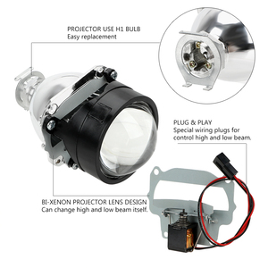 Xe Bi <span class=keywords><strong>xenon</strong></span> <span class=keywords><strong>HID</strong></span> Chiếu Trang Bị Thêm Đèn Pha Ống Kính Tự Động Góc Mắt H1 H4 Kit - Product Image 5
