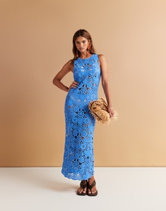 princess polly baby blue dress In Stock Crochet Boho Dress Available in Various Sizes