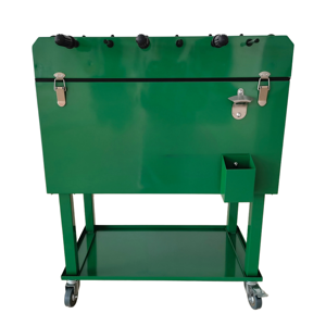 Carrito Enfriador de Metal con Ruedas para Fútbol, Diseño Nuevo, 49L/65L, Caja de Hielo Enrollable para Mantener Frío, Ideal para Camping - Product Image 1