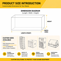 OEM Maßgefertigter Lautsprecher-Flightcase für Line Array PA-Lautsprecher Subwoofer Langlebiger Aluminium-Roadcase mit Rädern