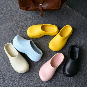 Sabots de chef personnalisés pour femmes avec logo imprimé au laser, antidérapants, chaussures de travail de cuisine, sabots plateforme en EVA à semelle épaisse, chaussures d'infirmière - Product Image 4