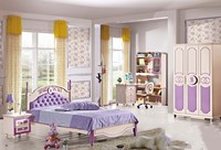 Lit simple pour enfant avec rangement, prix de gros, pour ensemble de meubles de chambre de fille